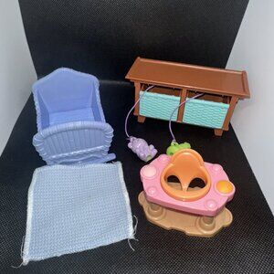 Fisher Price Loving Family Dollhouse Nursery Furniture Lot of 4